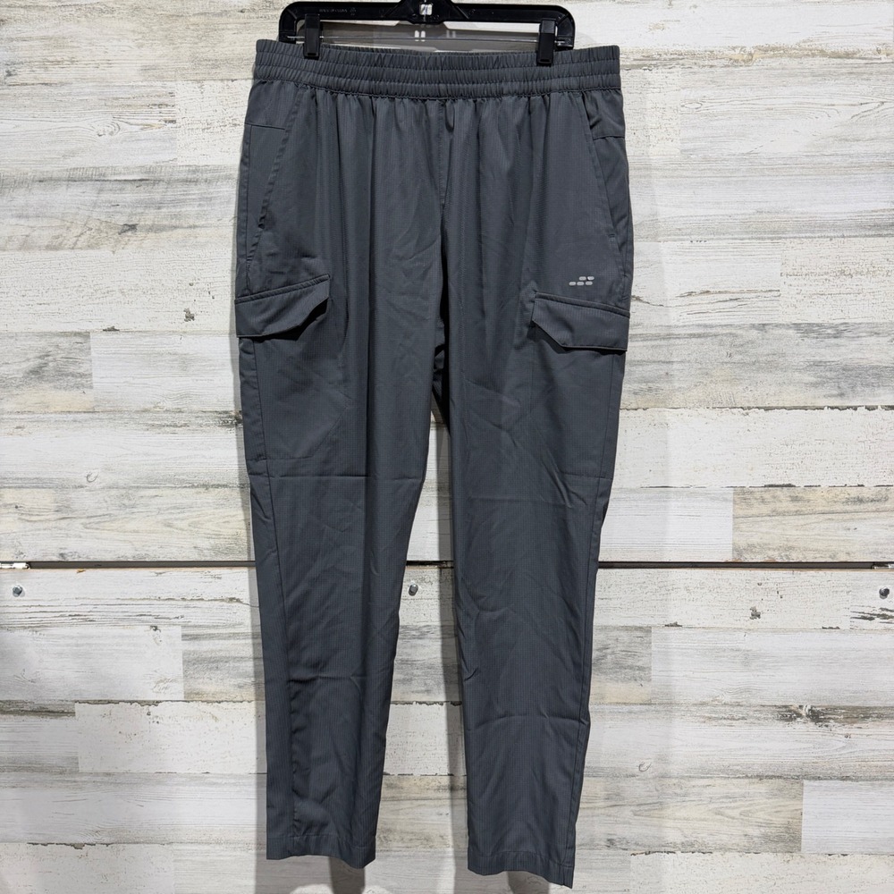 BCG Cargo Jogger Pants Men XL Gray Ripstop Stretch Athleisure EUC